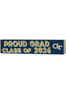 KH Sports Fan GA Tech Yellow Jackets Class of 2026 Block Sign - Navy Blue