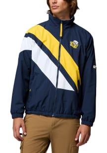 Columbia Michigan Wolverines Mens Navy Blue Reventure Windbreaker Medium Weight Jacket