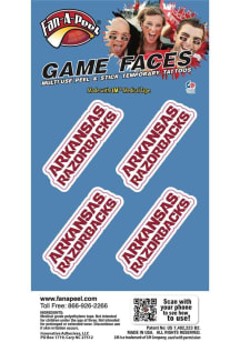 Arkansas Razorbacks 4pk Waterless Tattoo