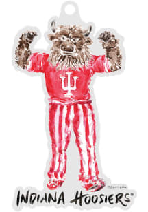 Indiana Hoosiers Acrylic Mascot Ornament - Red
