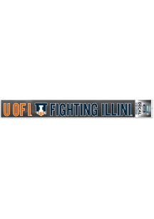 Illinois Fighting Illini Long Text Auto Strip - Orange