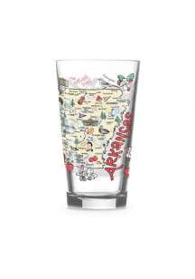 Arkansas state map design Pint Glass - White