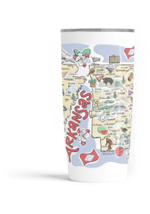 Arkansas state map design Stainless Steel Tumbler - White