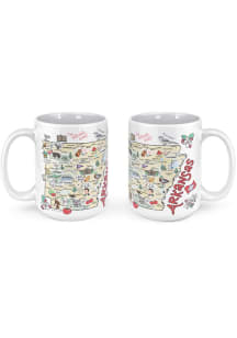 Arkansas State Icons 15 oz. Ceramic Mug - White