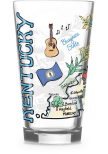 Kentucky state map design Pint Glass - White