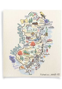 New Jersey state map design Towel