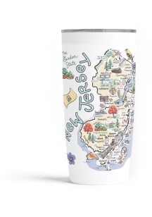 New Jersey state map design Stainless Steel Tumbler - White
