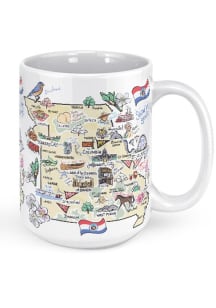 Missouri State Icons 15 oz Ceramic Mug - White
