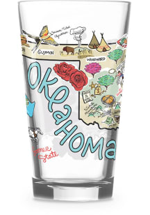 Oklahoma 16oz Pint Pint Glass - White