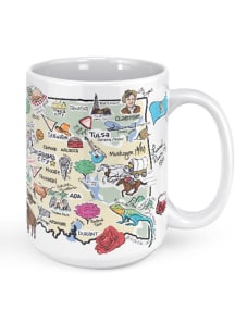 Oklahoma State Icons 15 oz Ceramic Mug - White