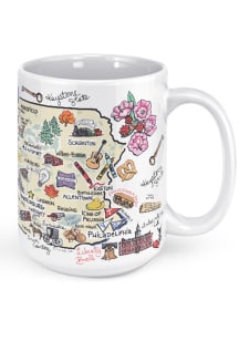 Pennsylvania State Icons 15 oz Ceramic Mug - White
