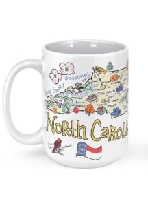 North Carolina 15 oz Ceramic Mug - White