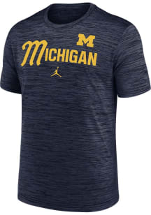 Nike Michigan Wolverines Navy Blue Velocity Short Sleeve T Shirt