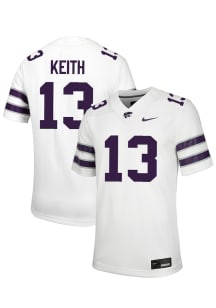 Kaprice Keith  Nike K-State Wildcats White NIL Name And Number Football Jersey