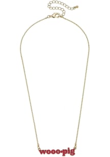 Arkansas Razorbacks Enamel Slogan Necklace