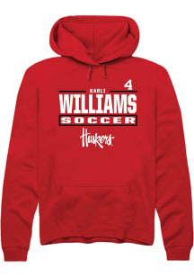 Karli Williams Nebraska Cornhuskers Mens Red NIL Stacked Box Player Hood