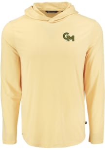 Cutter and Buck George Mason University Mens Yellow Coastline Long Sleeve Lightweight Hoodie