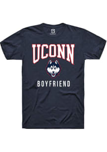 Summit Sportswear UConn Huskies Navy Blue Boyfriend Short Sleeve T Shirt