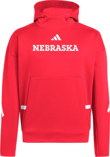 Adidas Nebraska Cornhuskers Mens Red Z.N.E. Pullover Hood