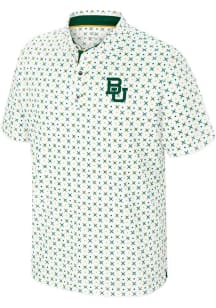 Colosseum Baylor Bears Mens Green Mayfield Short Sleeve Polo