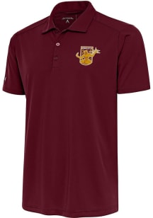 Antigua Detroit City FC Mens Maroon Tribute Short Sleeve Polo