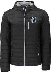 Cutter and Buck Minnesota United FC Mens Black Rainier PrimaLoft Hood Filled Jacket