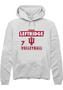 Hannah Leftridge Indiana Hoosiers Mens White NIL Striped Player Hood