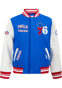 Pro Standard Philadelphia 76ers Youth Blue Retro Classics Heavy Weight Jacket
