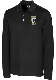 Cutter and Buck Columbus Crew Mens Black Advantage Long Sleeve Polo Shirt