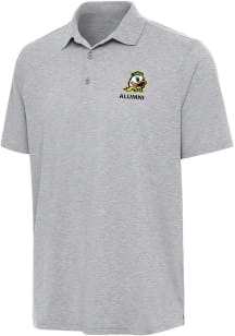 Antigua Oregon Ducks Mens Grey Heather Alumni Par 3 Short Sleeve Polo