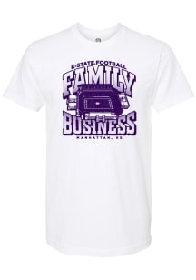Summit Sportswear K-State Wildcats White Football Stripe The Stadium Short Sleeve Fashion T Shirt