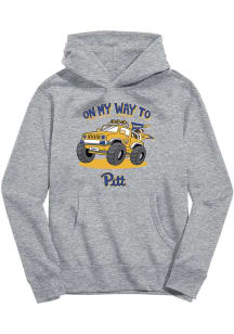 Vive La Fete Pitt Panthers Youth Grey On My Way Long Sleeve Hoodie