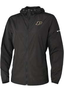 Columbia Purdue Boilermakers Womens Black Heat Seal Prodigy Light Weight Jacket