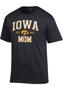 Champion Iowa Hawkeyes Black EST Date Mom Jersey Short Sleeve T Shirt
