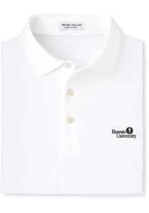 GFORE Rowan University Mens White Primary Logo Short Sleeve Fashion Polo
