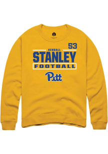 Kendall Stanley Pitt Panthers Mens Gold Football NIL Stacked Box Player Crew