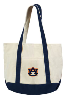 Auburn Tigers White Canvas Tote