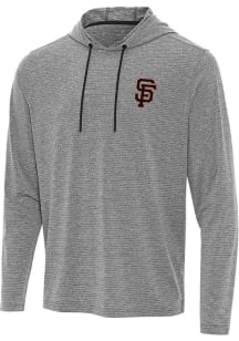 Antigua San Francisco Giants Mens Black Changeover Long Sleeve Hoodie