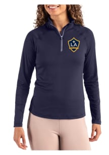 Cutter and Buck LA Galaxy Womens Navy Blue Coastline Qtr Zip