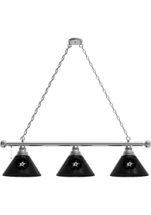 Dallas Stars 3 Shade Silver Billiard Lamp