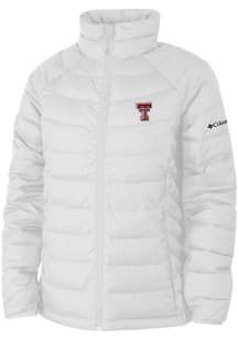 Columbia Texas Tech Red Raiders Womens White Powder Lite Heavy Weight Jacket