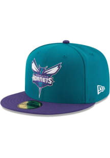 New Era Charlotte Hornets Mens Teal 2T 59FIFTY Fitted Hat