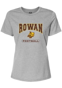 Summit Sportswear Rowan University Womens Grey Football Short Sleeve T-Shirt