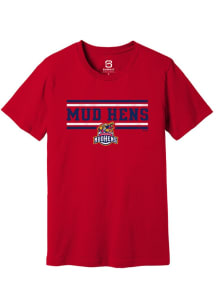 Summit Sportswear Toledo Mud Hens Red Double Bars Short Sleeve T Shirt