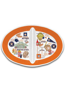 Houston Astros Icon 2 Section Melamine Serving Tray