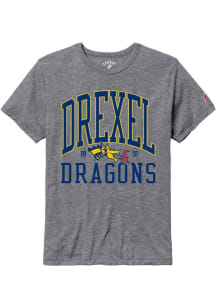 Drexel Dragons Grey All American Oversized Number One Short Sleeve T Shirt