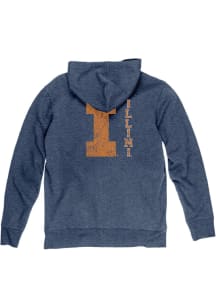 Blue 84 Illinois Fighting Illini Mens Navy Blue Front Back Laguna Long Sleeve Full Zip Jacket