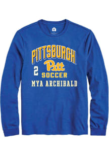 Mya Archibald Pitt Panthers Blue NIL Arch Logo Long Sleeve Player T Shirt