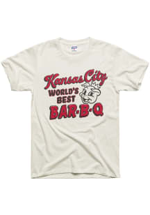 Charlie Hustle Kansas City White World's Best Bar-B-Q Short Sleeve Fashion T Shirt