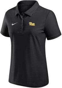 Nike Pitt Panthers Womens Black Victory Short Sleeve Polo Shirt